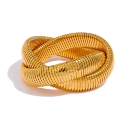 Gold Elastic Bangle