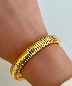 Gold Elastic Bangle