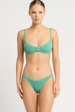 Gracie Balconette in Lagoon Lurex