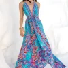 Hi Low Dress in Mallorca Print