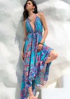 Hi Low Dress in Mallorca Print