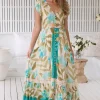 Himalaya Print Carmen Maxi Dress
