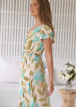 Himalaya Print Carmen Maxi Dress
