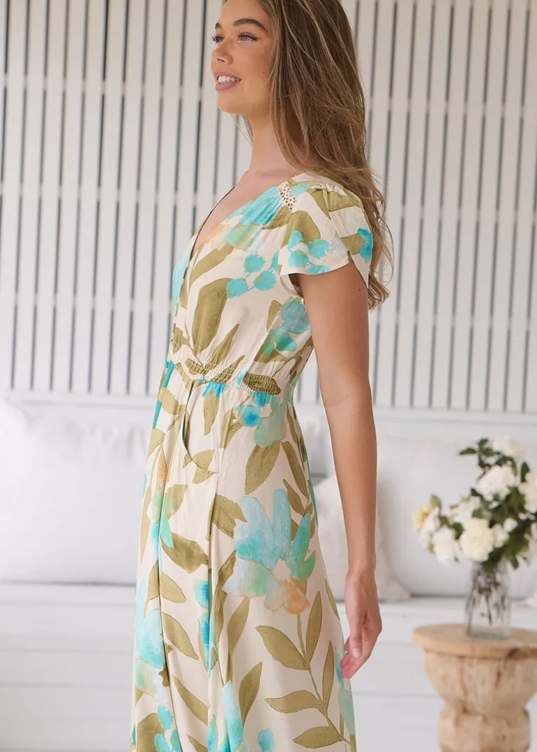 Himalaya Print Carmen Maxi Dress