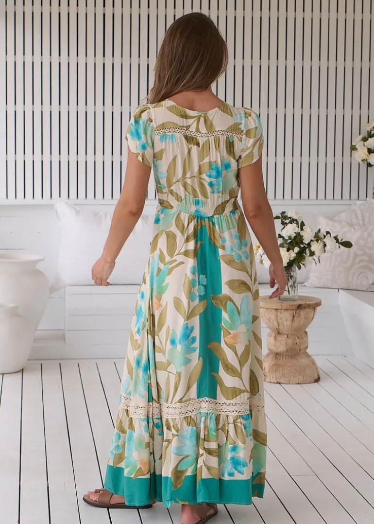 Himalaya Print Carmen Maxi Dress