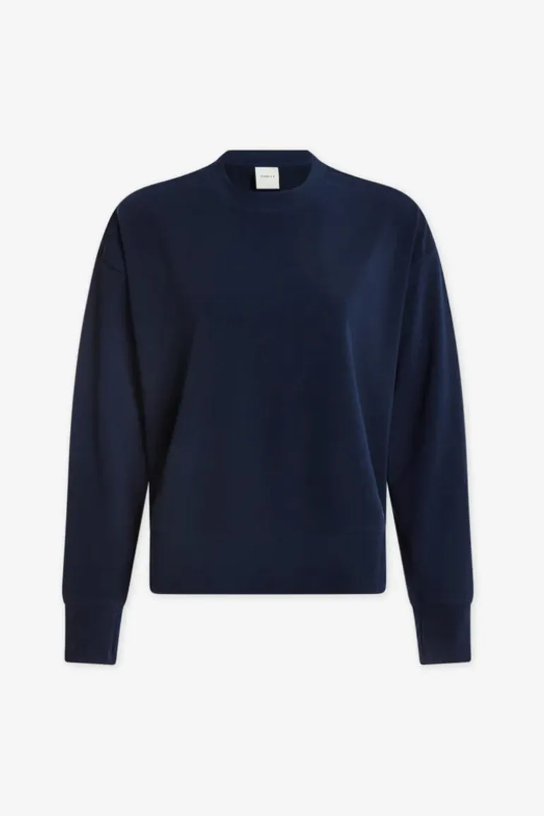 Horton Side Zip Midlayer Top in Dark Sapphire