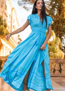Ibiza Maxi Embroidered Dress