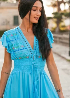 Ibiza Maxi Embroidered Dress