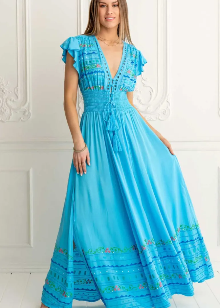 Ibiza Maxi Embroidered Dress
