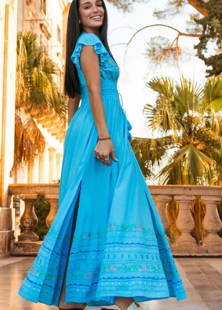 Ibiza Maxi Embroidered Dress