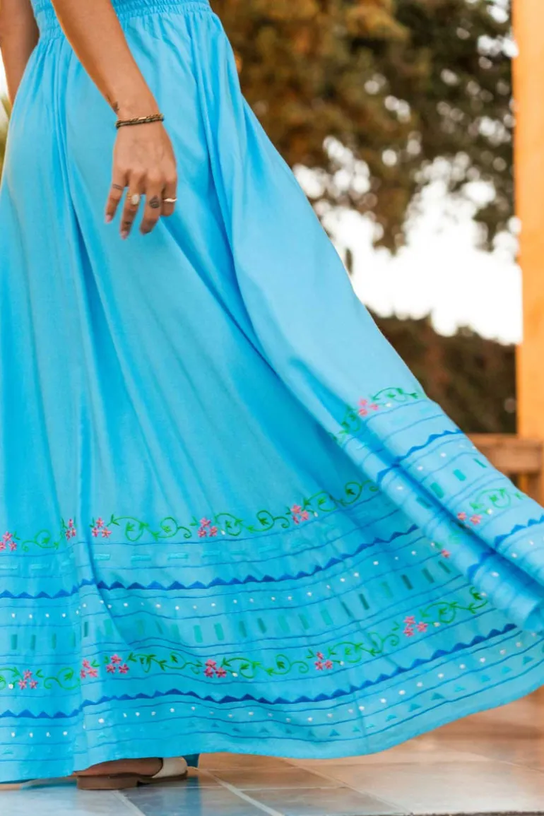 Ibiza Maxi Embroidered Dress