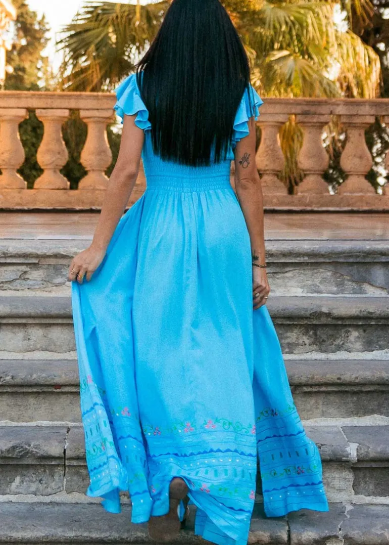 Ibiza Maxi Embroidered Dress