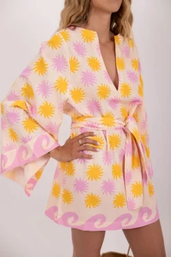 Kimono Dress Cady in Praia Print