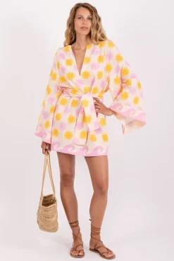Kimono Dress Cady in Praia Print