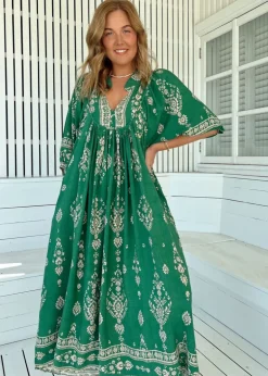 Kiva Print Boheme Midi Dress