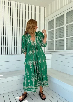 Kiva Print Boheme Midi Dress