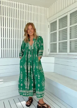 Kiva Print Boheme Midi Dress