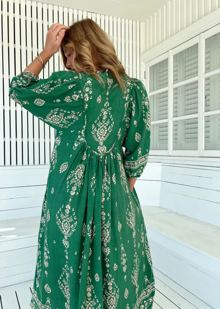 Kiva Print Boheme Midi Dress