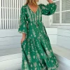 Kiva Print Teresa Maxi Dress