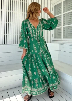 Kiva Print Teresa Maxi Dress