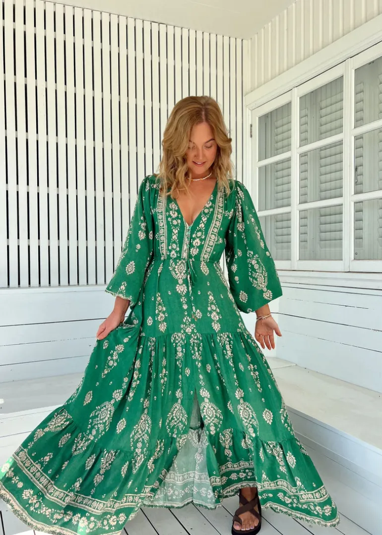 Kiva Print Teresa Maxi Dress