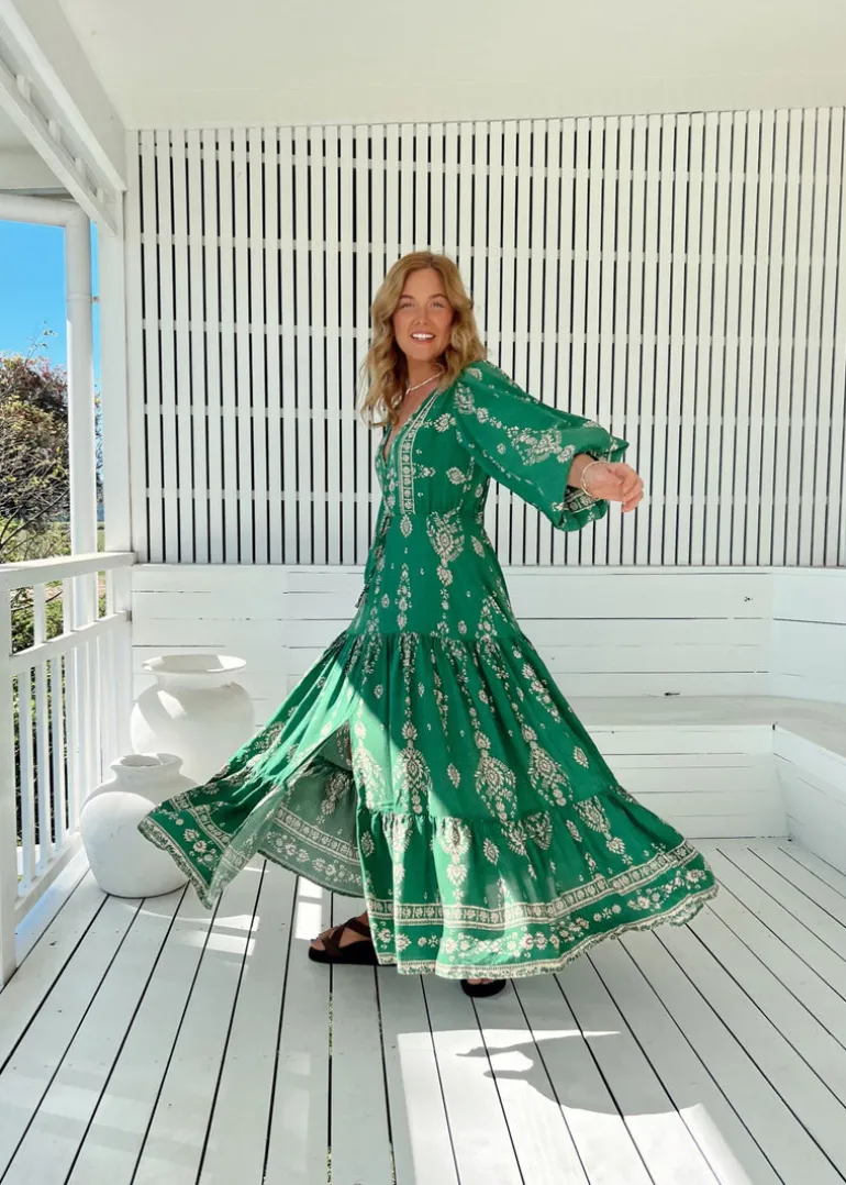 Kiva Print Teresa Maxi Dress