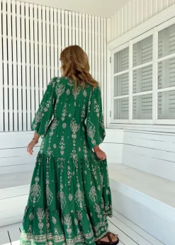 Kiva Print Teresa Maxi Dress