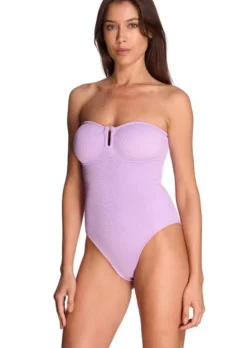 La Sciura Crinkle Swimsuit in Lilac
