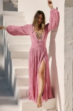 Lapis Maxi Dress in Dried Roses