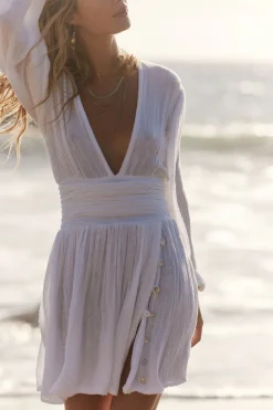 Lapis Mini Dress in White