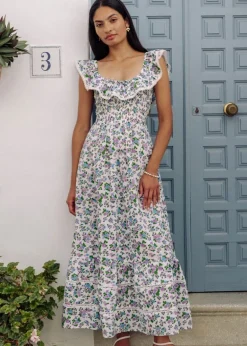 Lavender Ditsy Susie Dress