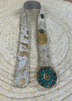 Leather Belt Twain with Buckle
