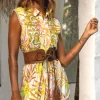 Leather Waist Belt Laure with Tassel Ties