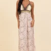 Leopard Print Crochet Maxi Dress