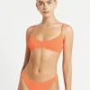 Lissio Crop Bikini Top in Neon Orange