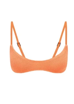 Lissio Crop Bikini Top in Neon Orange