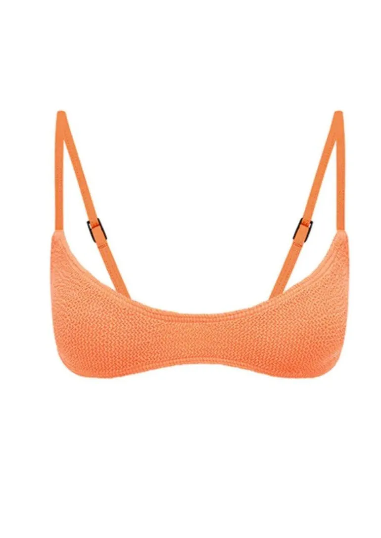Lissio Crop Bikini Top in Neon Orange