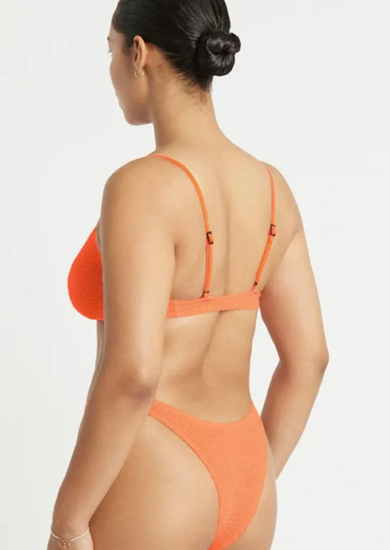 Lissio Crop Bikini Top in Neon Orange