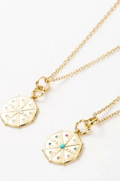 Long Necklace with Medallion Pendant