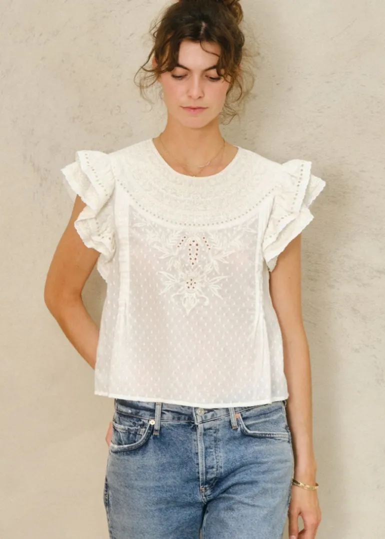 Lori Embroidered Top
