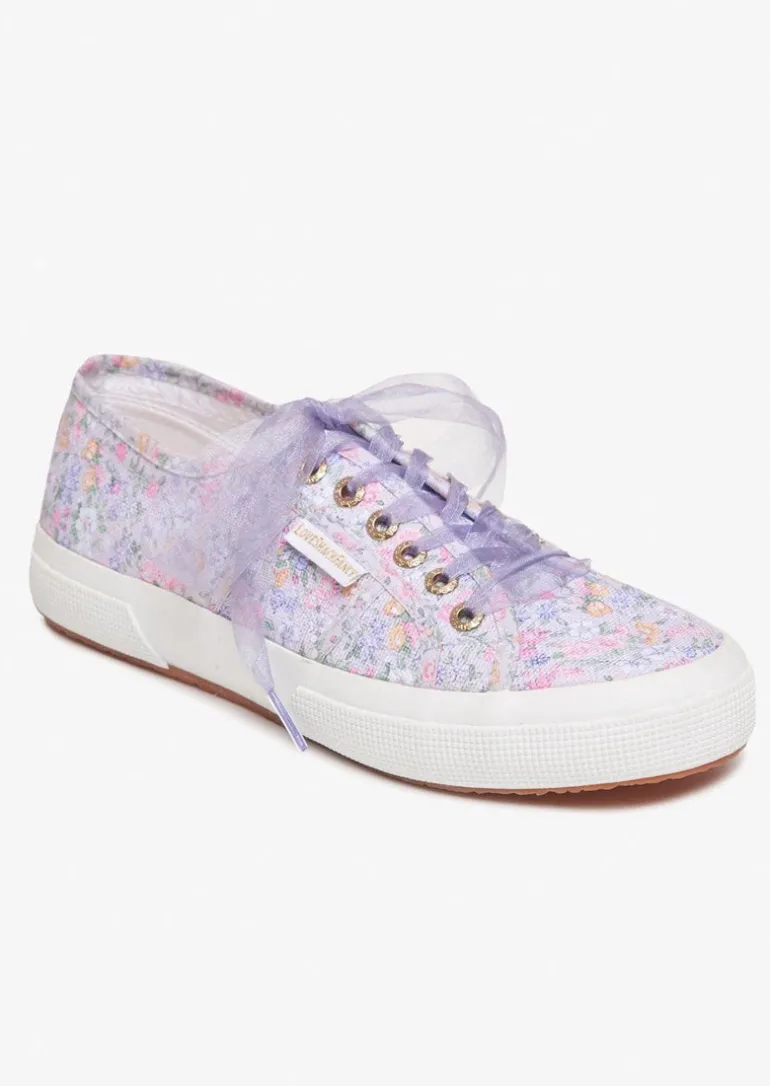 LoveShackFancy x Superga Sneaker In Lavender Blooms