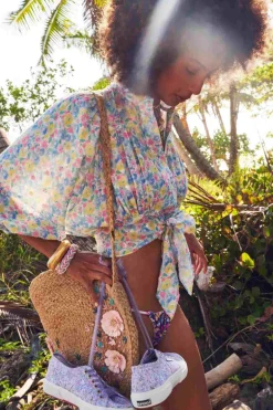 LoveShackFancy x Superga Sneaker In Lavender Blooms