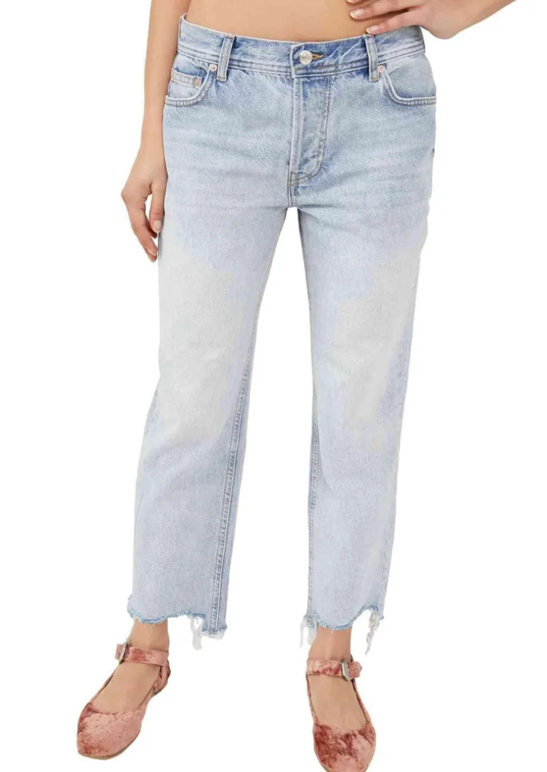 Maggie Mid-Rise Straight-Leg Crop Jeans
