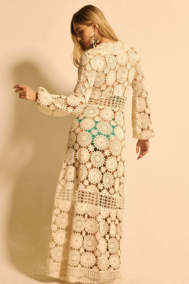 Maxi Crochet Duster Dress Beachwood