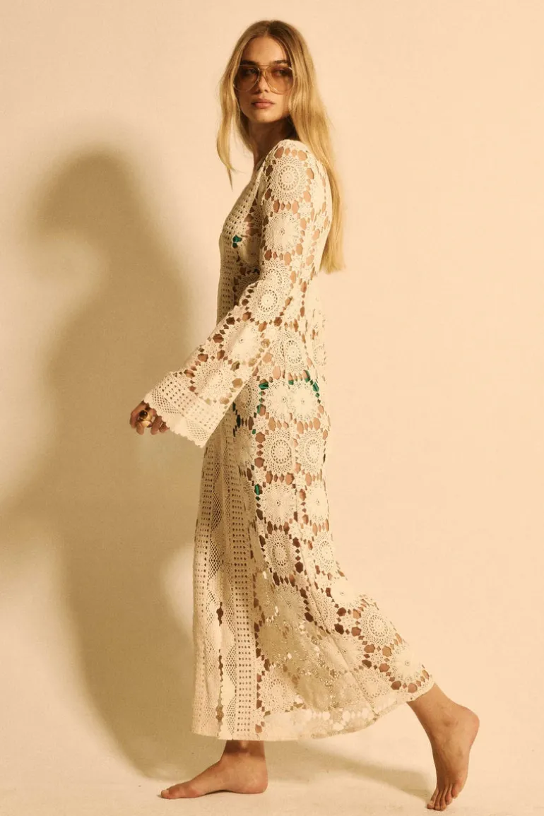 Maxi Crochet Kaftan Dress Del Sol