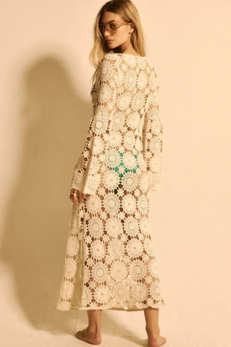 Maxi Crochet Kaftan Dress Del Sol