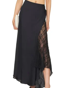 Maxi slip skirt with lace inserts Make You Mine