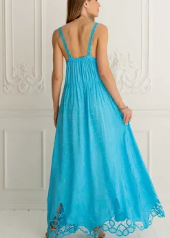 Menorca Maxi Embroidered Dress
