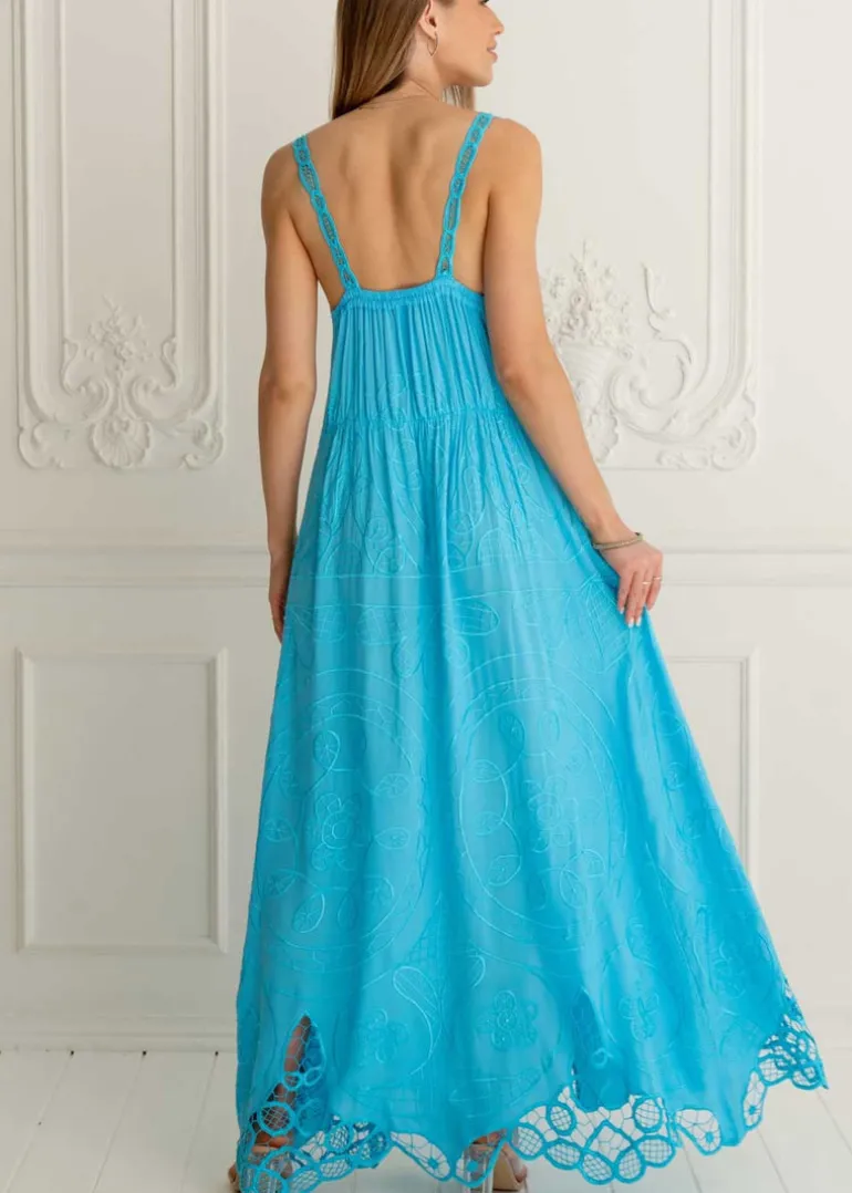 Menorca Maxi Embroidered Dress