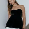 Mini Black Sweetheart Velvet Dresses With Pleated Skirt
